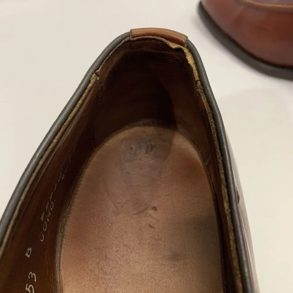 VNTG ALLEN EDMONDS SARATOGA Dress Tasseled Loafers, 95710, Cognac U.S. 10B COMB.